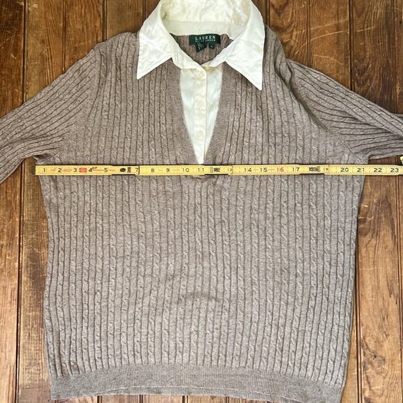 Women’s vintage Ralph Lauren Silk-Cashmere cable knit Sweater size extra large - Picture 4 of 8